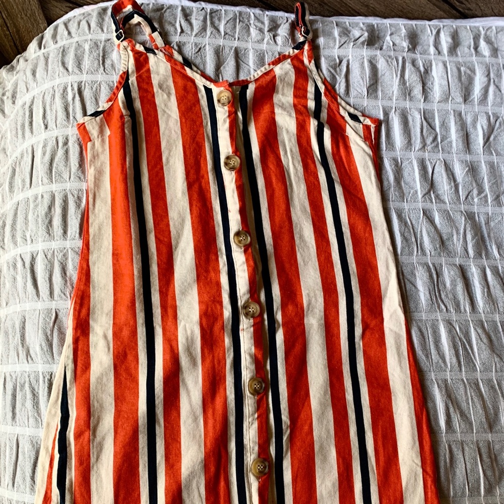 Stripped cotton on dress